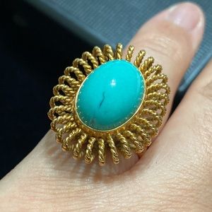 🖤18Kt gold💕& turquoise ring